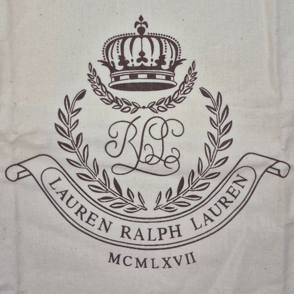 Vintage 1967 Ralph Lauren Cotton White Drawstring Bag-Dust Cover MCMLXVII - Picture 2 of 5